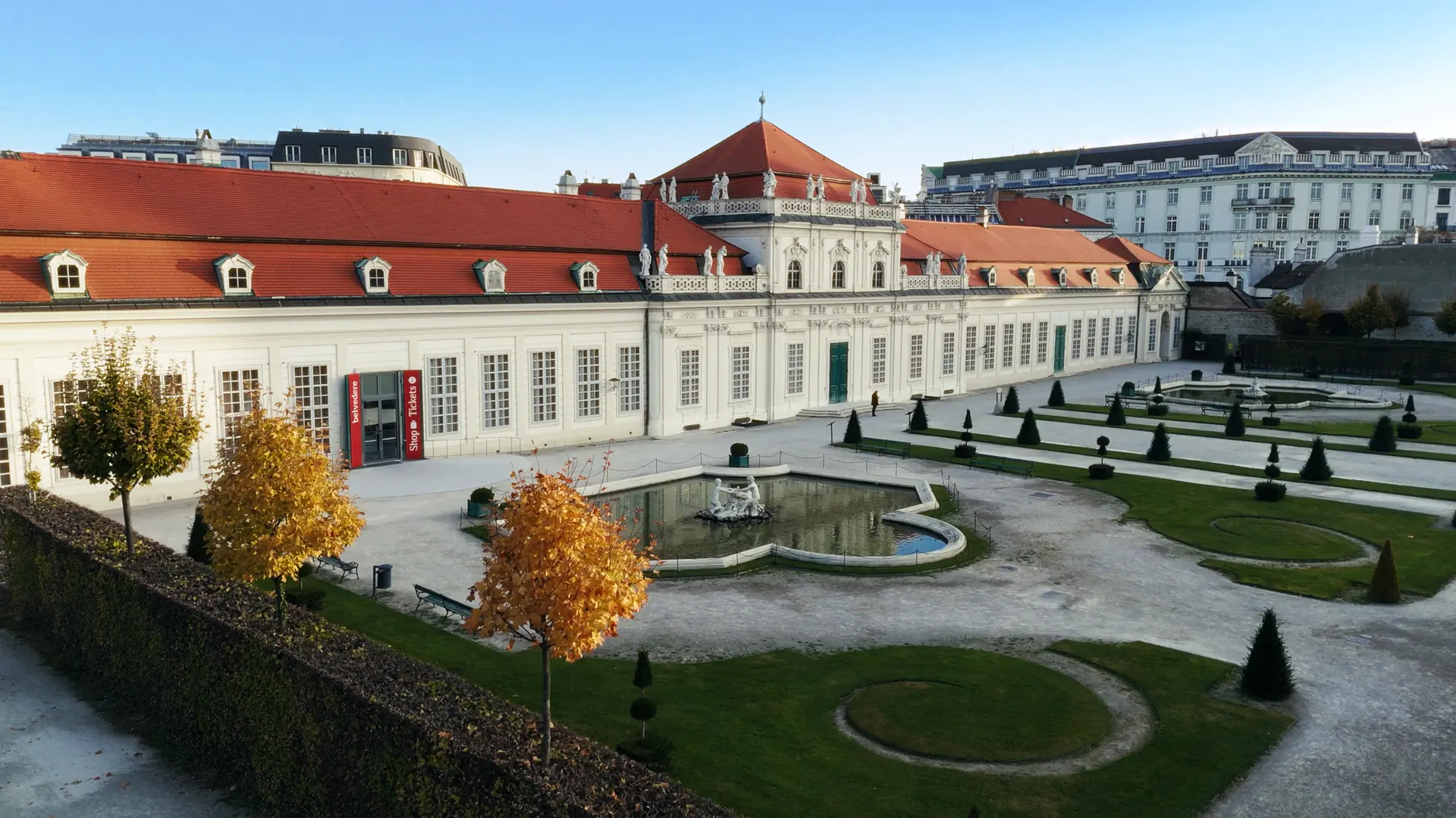 The Lower Belvedere and formal gardens in Vienna